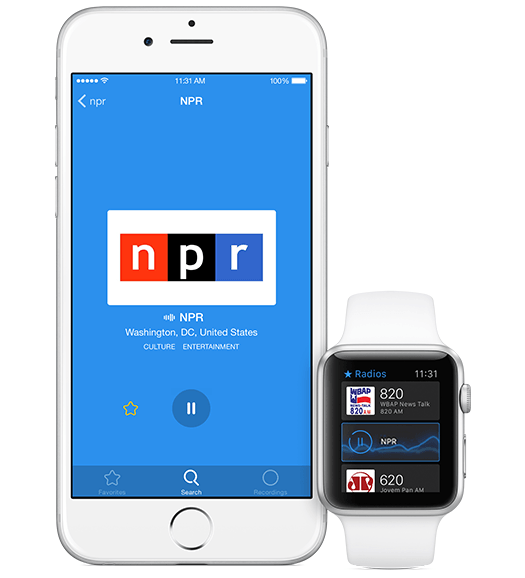 Simple Radio com o Apple Watch